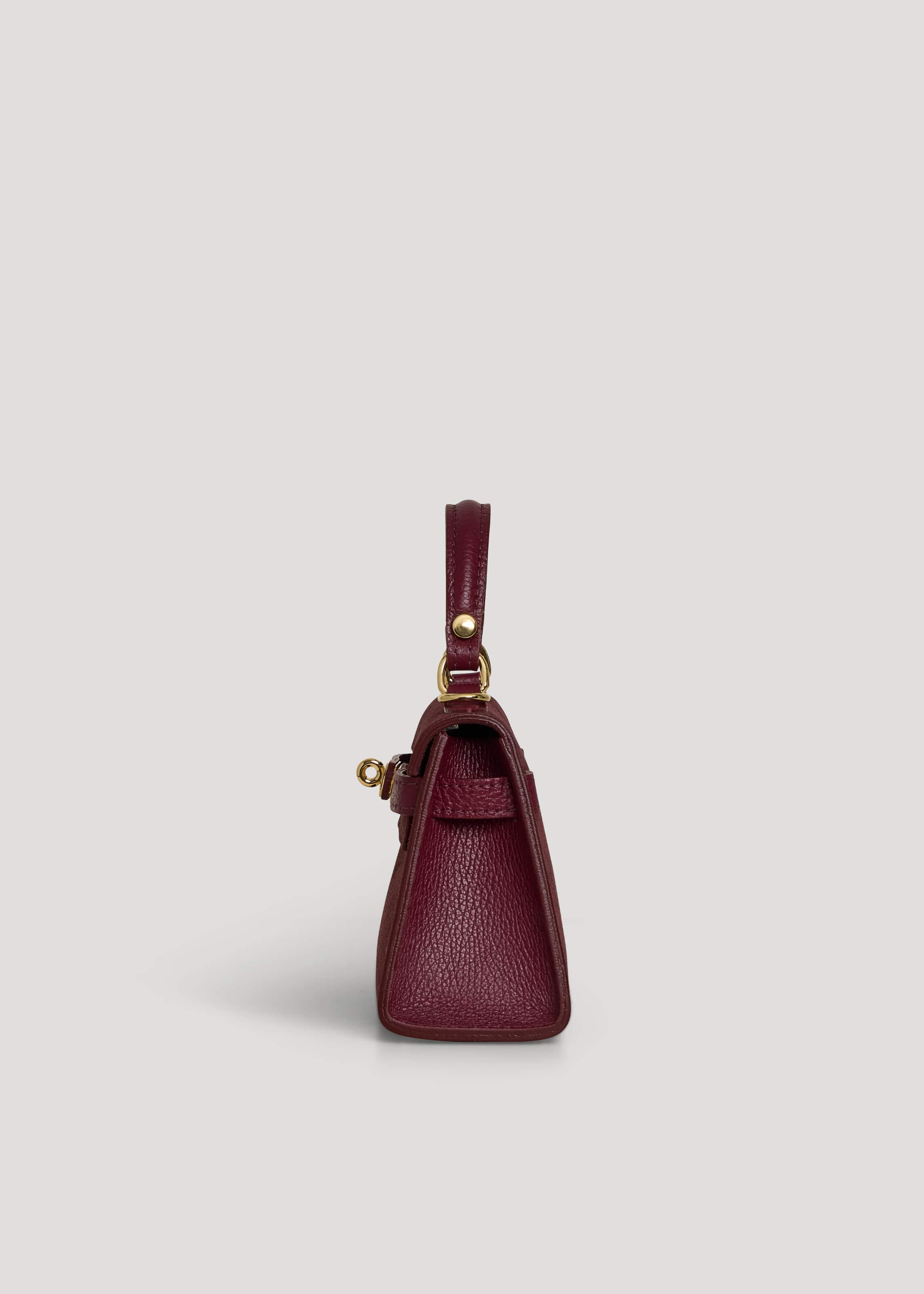 Borsa Victoria in Camoscio e Pelle Borgogna Gift - Voemièn