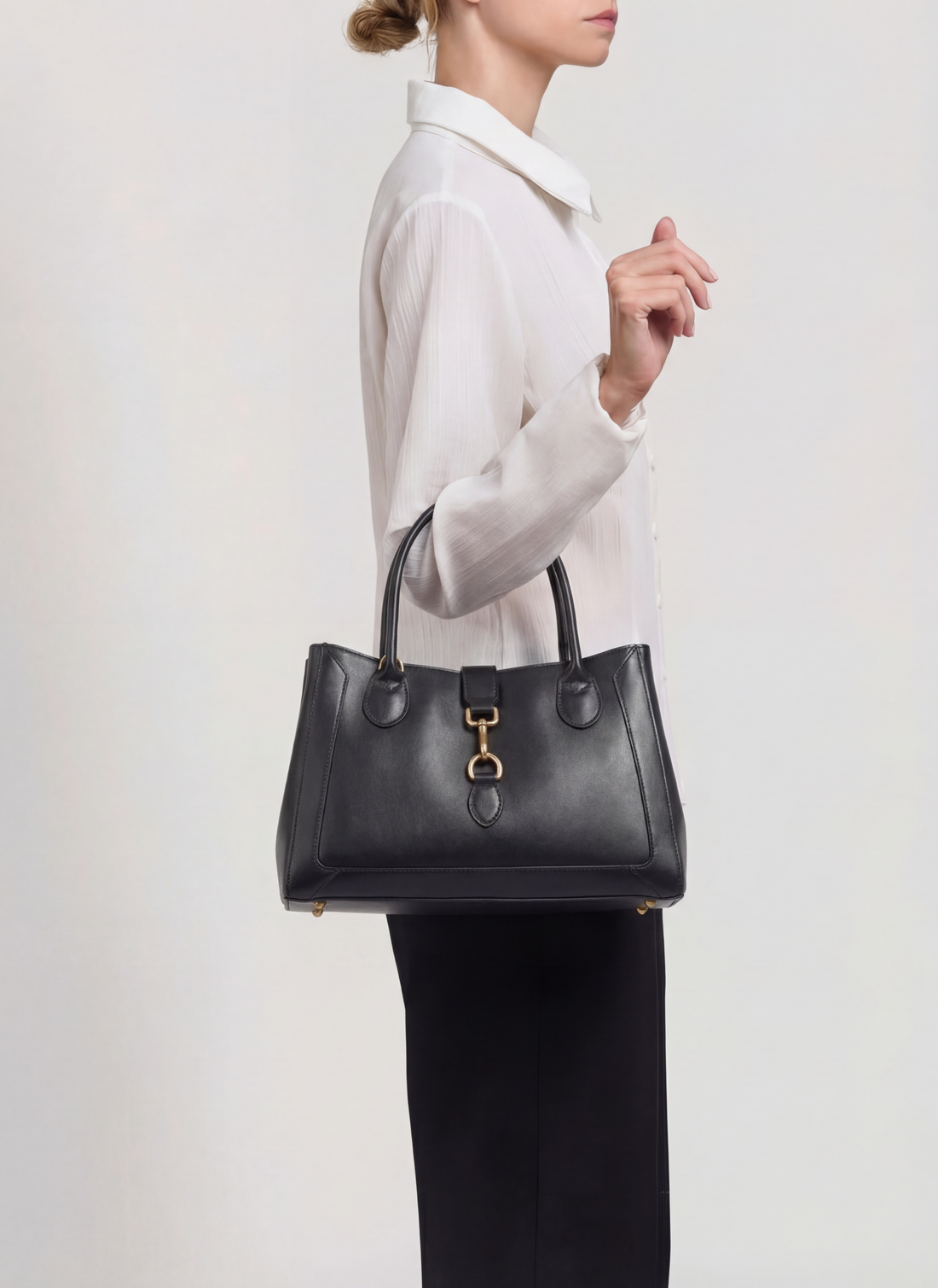 Borsa Chloe Micro in Pelle Spazzolata Nera - Voemièn