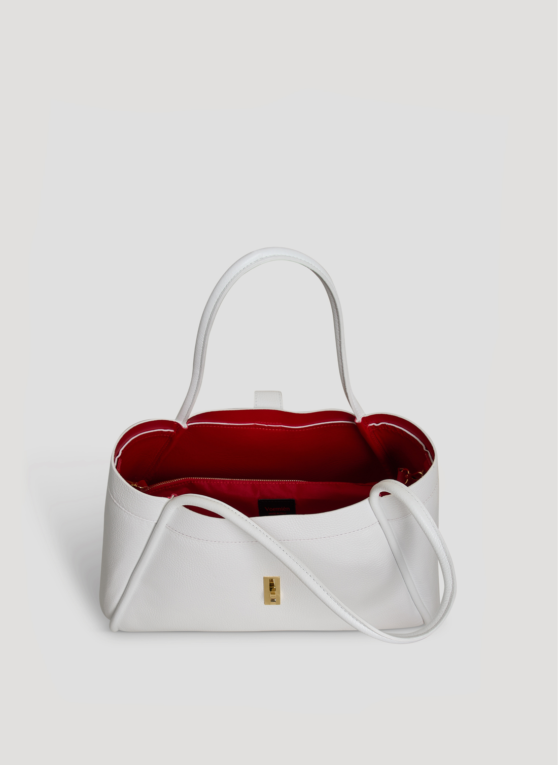 Borsa Mayfair in Pelle Togo Bianca - Voemièn