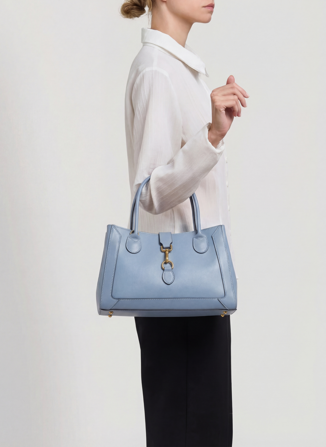 Borsa Chloe micro in pelle spazzolata Denim - Voemièn