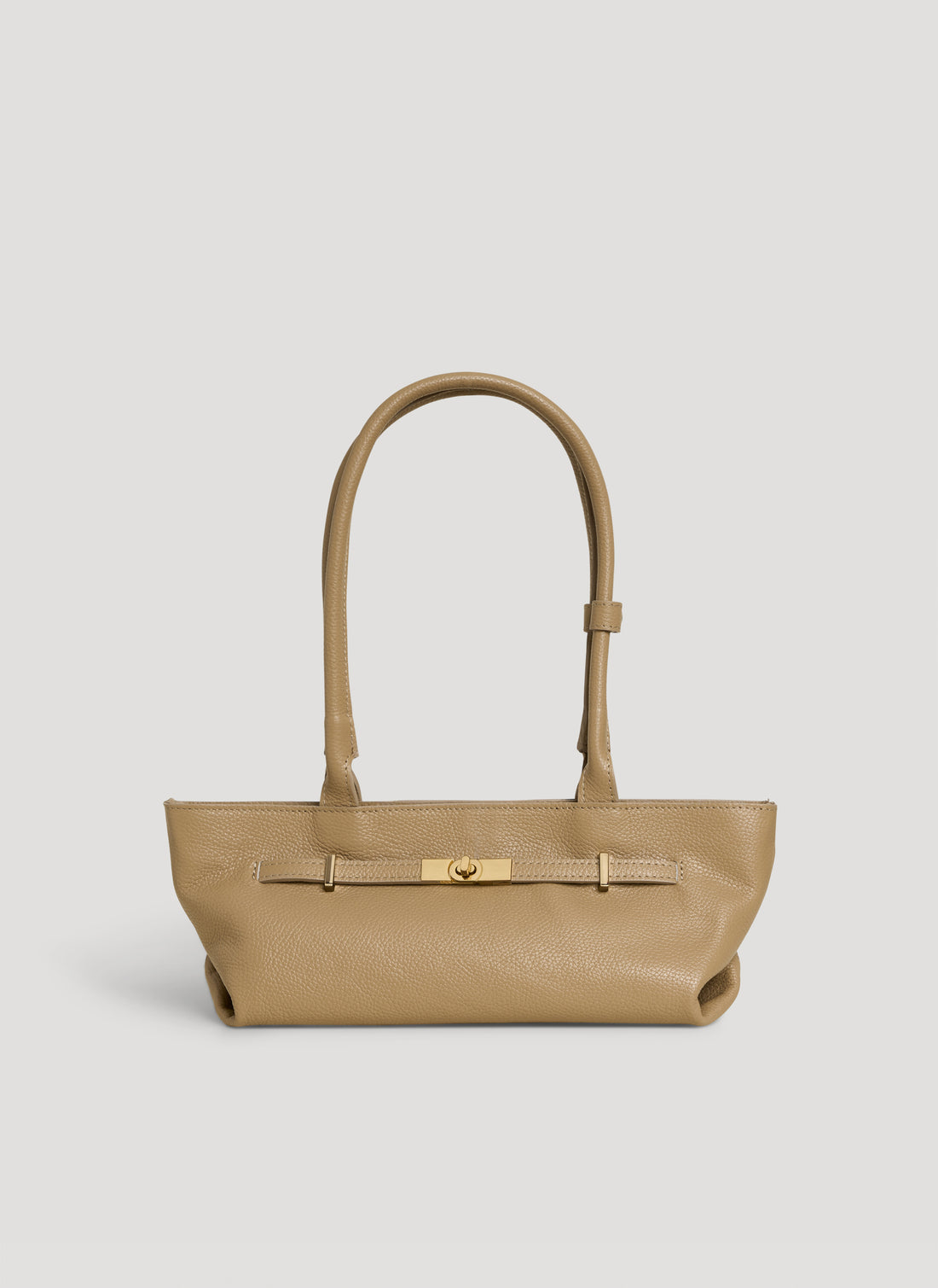 Borsa Lola in Pelle Togo Taupe Chiaro - Voemièn