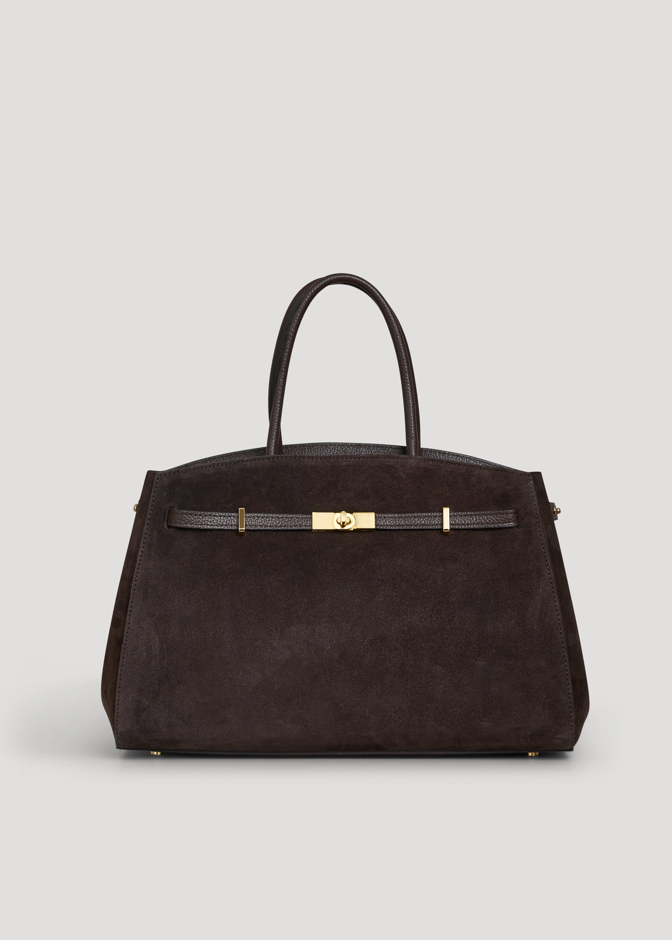 Borsa Driade in Camoscio e Pelle Testa di moro