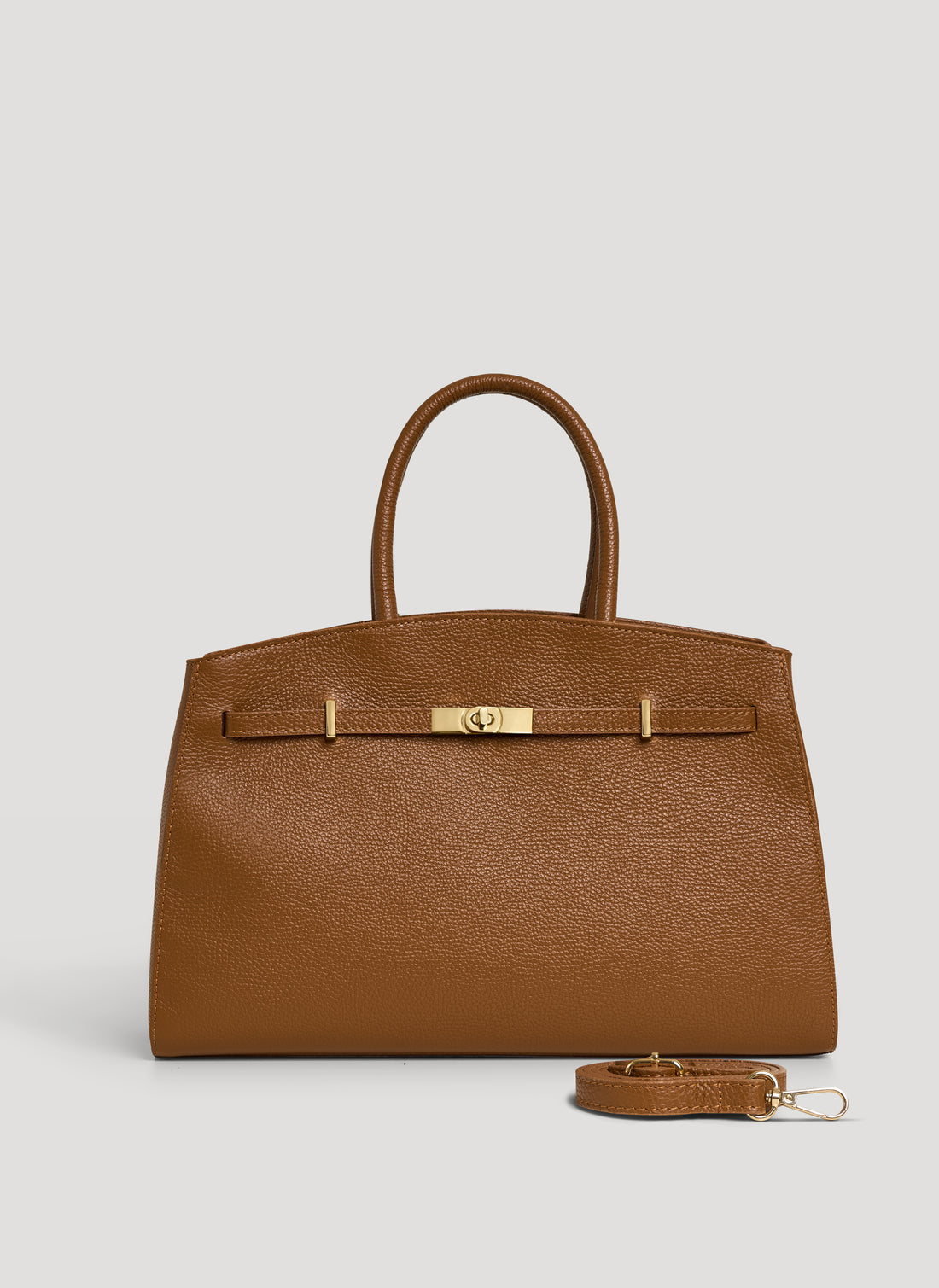 Borsa Driade in Pelle Dollaro Cuoio - Voemièn