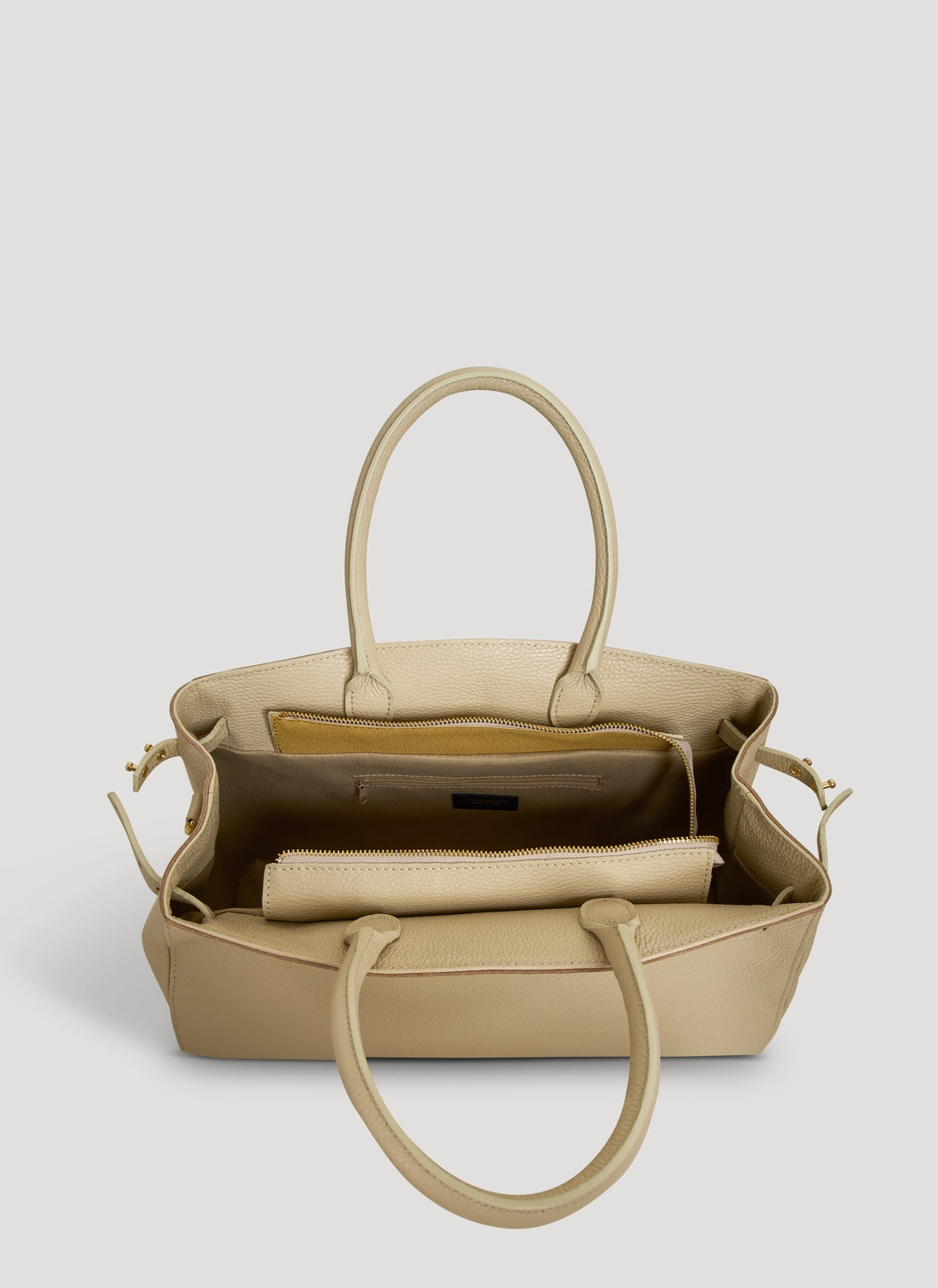 Borsa Driade in Pelle Dollaro Beige - Voemièn