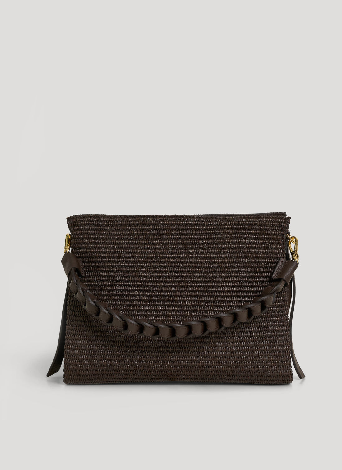 Borsa Braid in Pelle e Rafia Limited Edition Testa di Moro - Voemièn