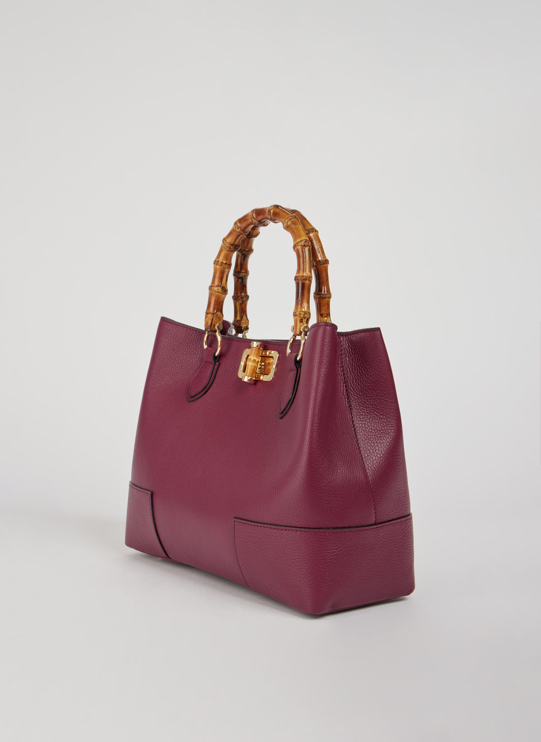 Borsa Bamboo Babe in pelle Dollaro Borgogna - Voemièn