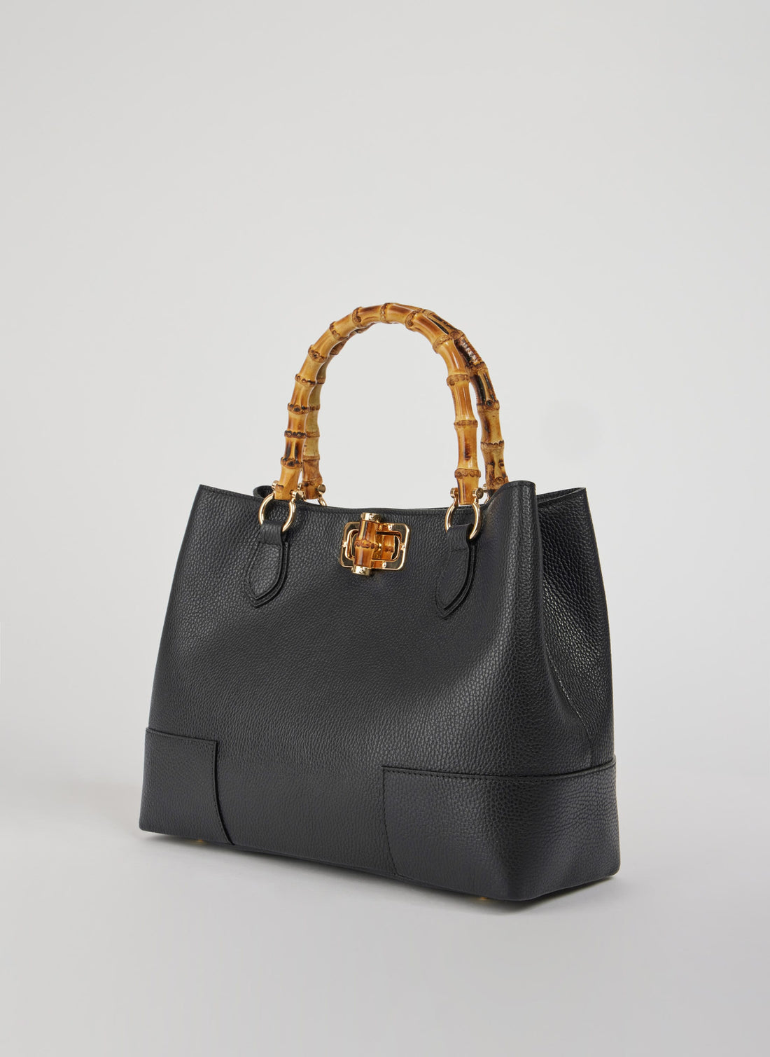 Borsa Bamboo Babe in pelle Dollaro Nera - Voemièn