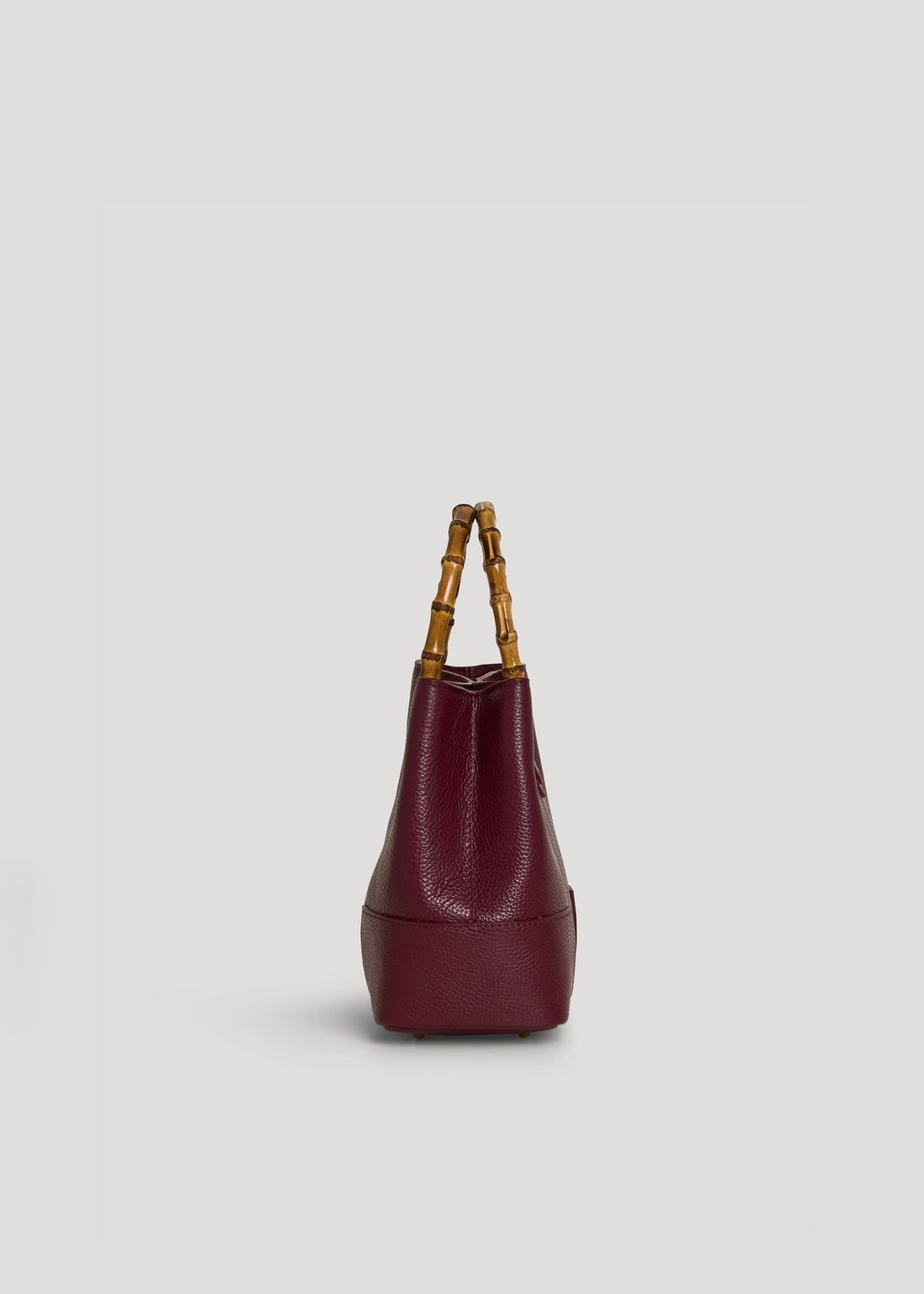 Borsa Bamboo Babe micro in pelle Dollaro Borgogna - Voemièn