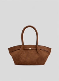 Borsa Brickell in Camoscio e Pelle Cuoio