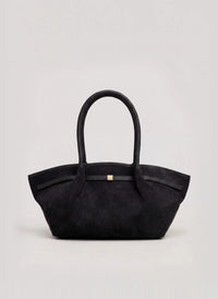 Borsa Brickell in Camoscio e Pelle Nera