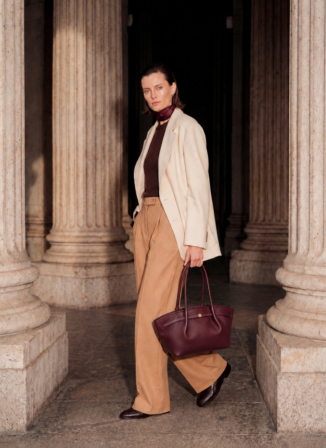 Borsa Brickell in Pelle Borgogna