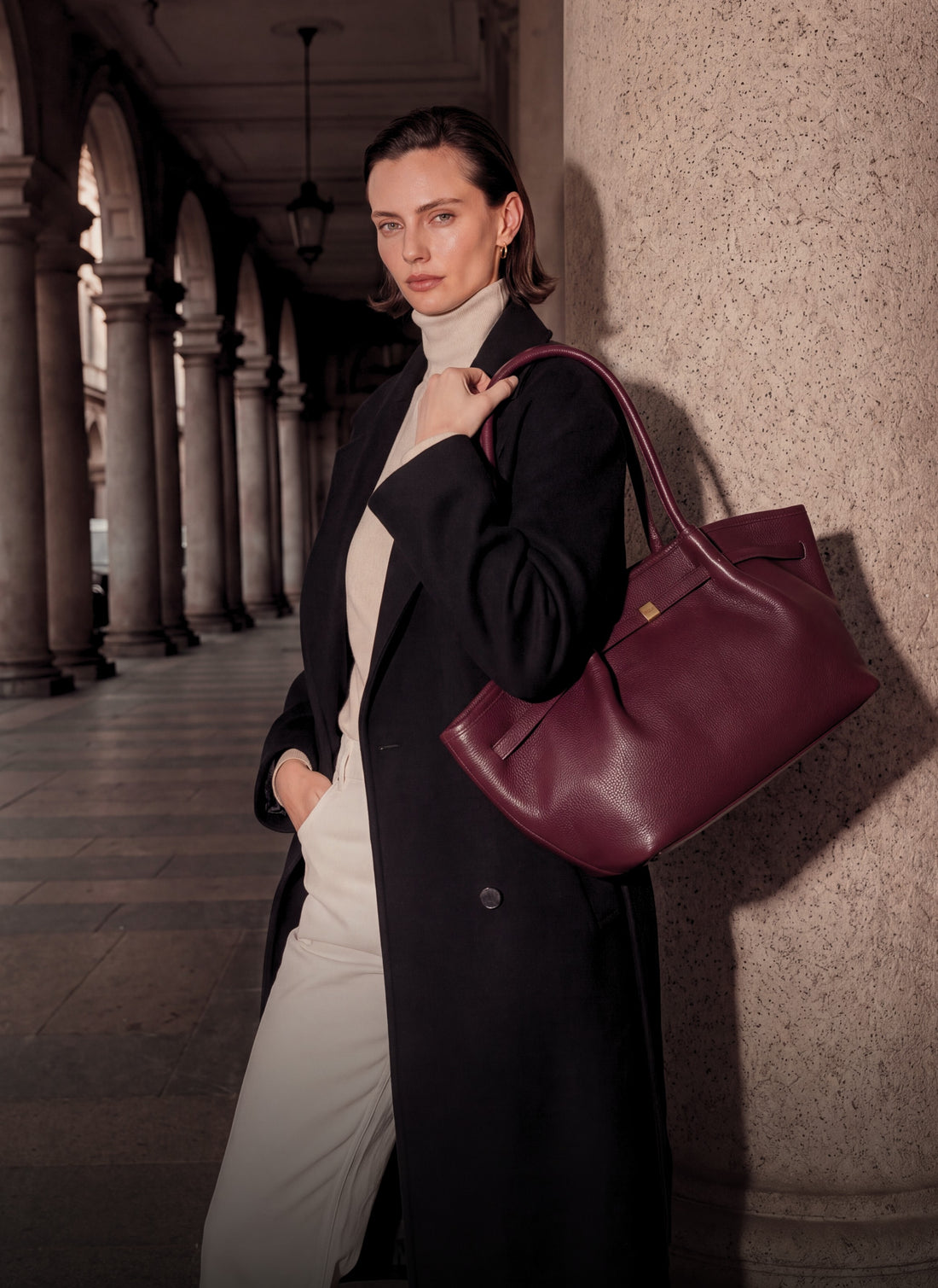 Borsa Brickell in Pelle Borgogna