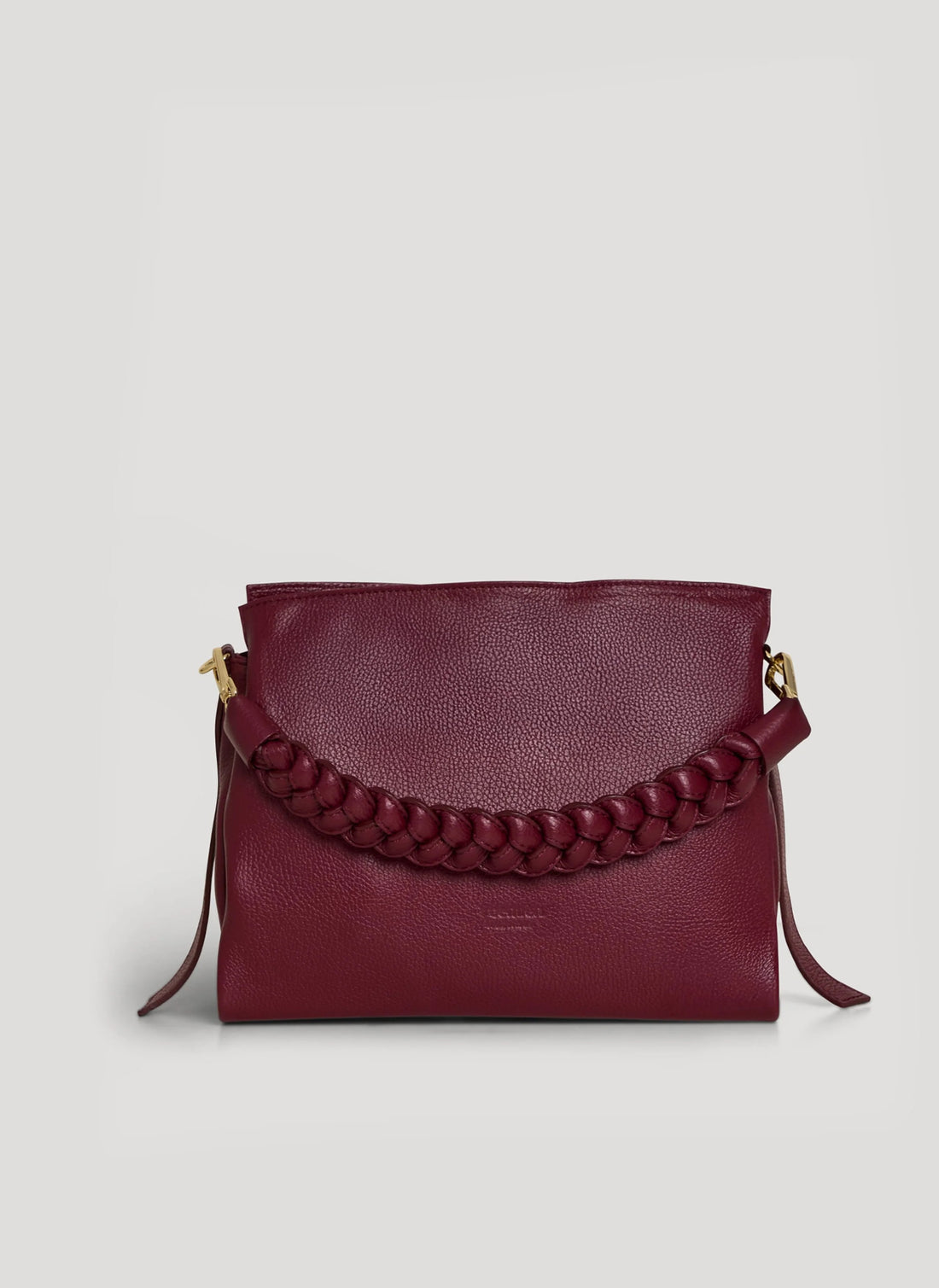 Borsa Braid in pelle Dollaro Borgogna - Voemièn