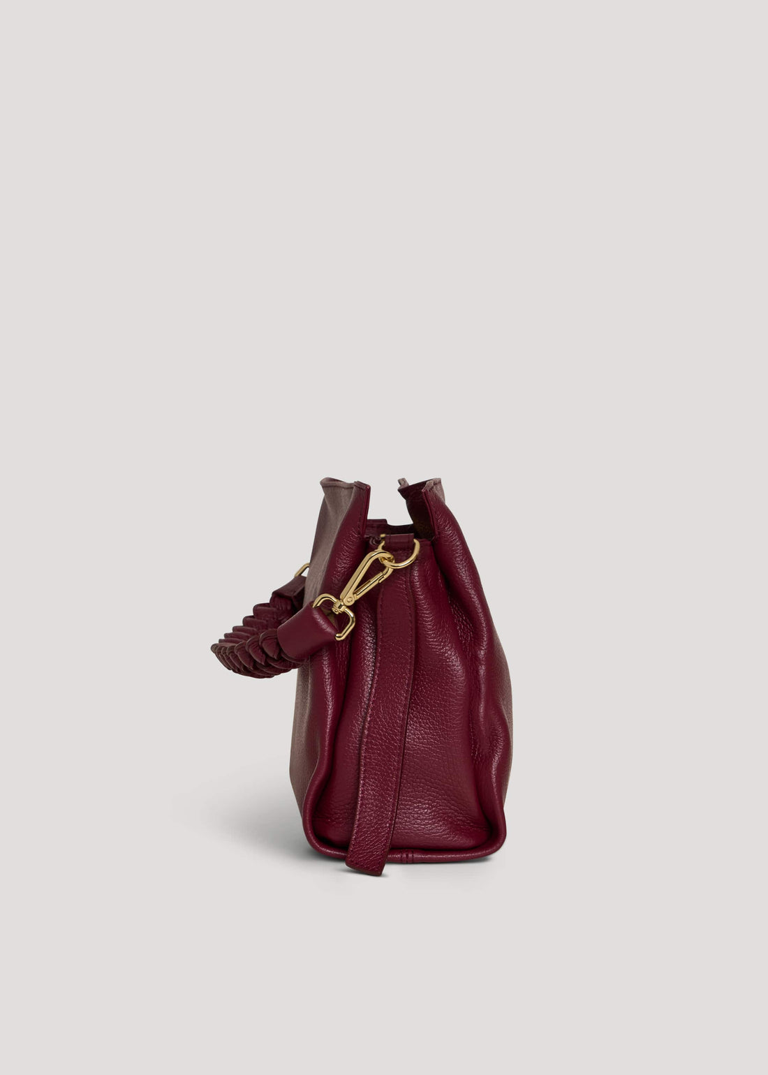 Borsa Braid in pelle Dollaro Borgogna - Voemièn