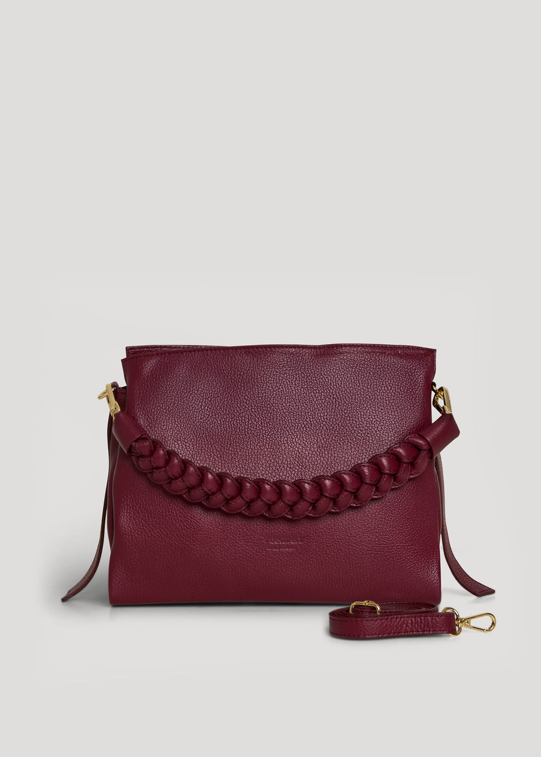 Borsa Braid in pelle Dollaro Borgogna - Voemièn