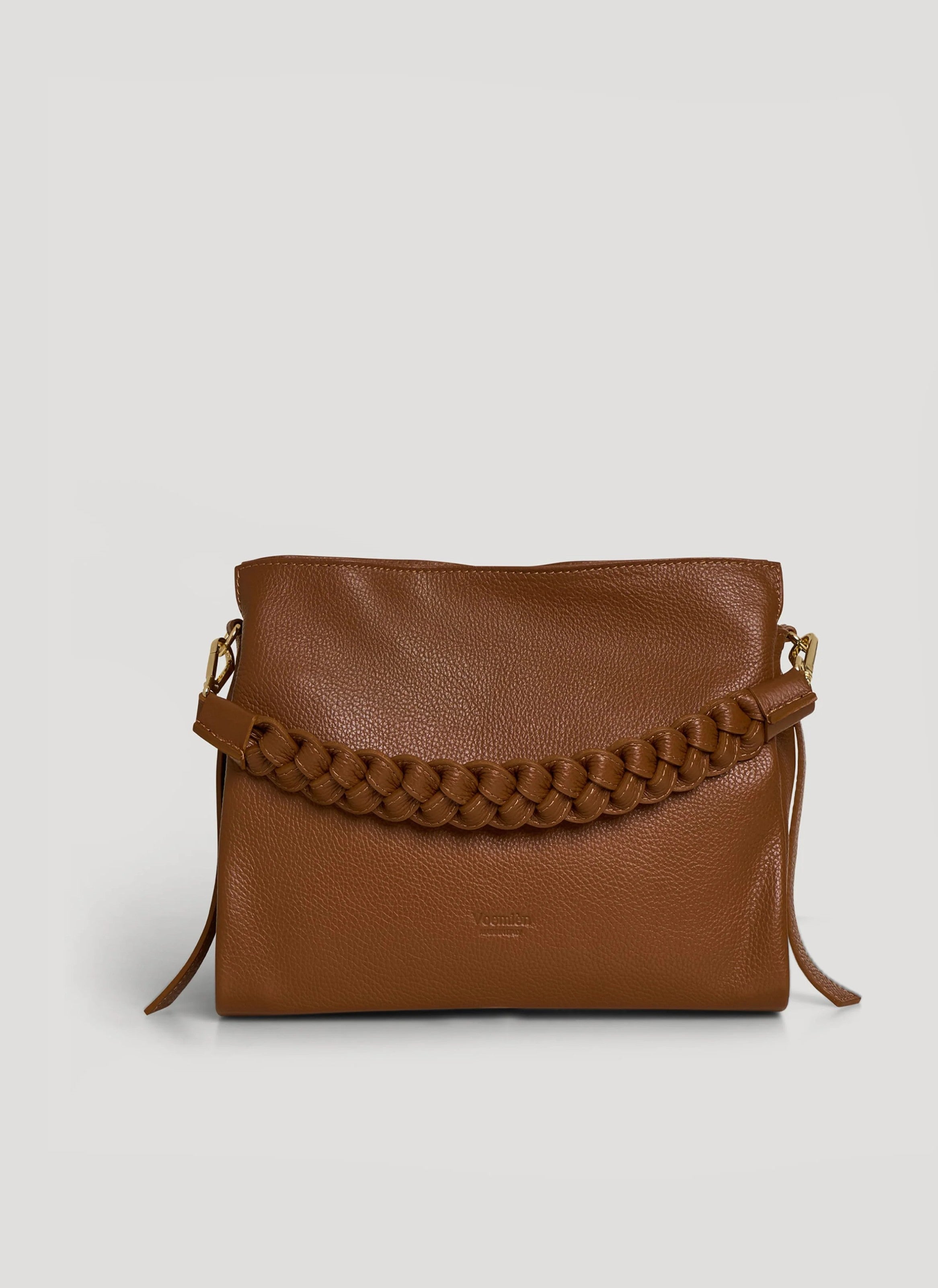Borsa Braid in pelle Dollaro Cuoio - Voemièn