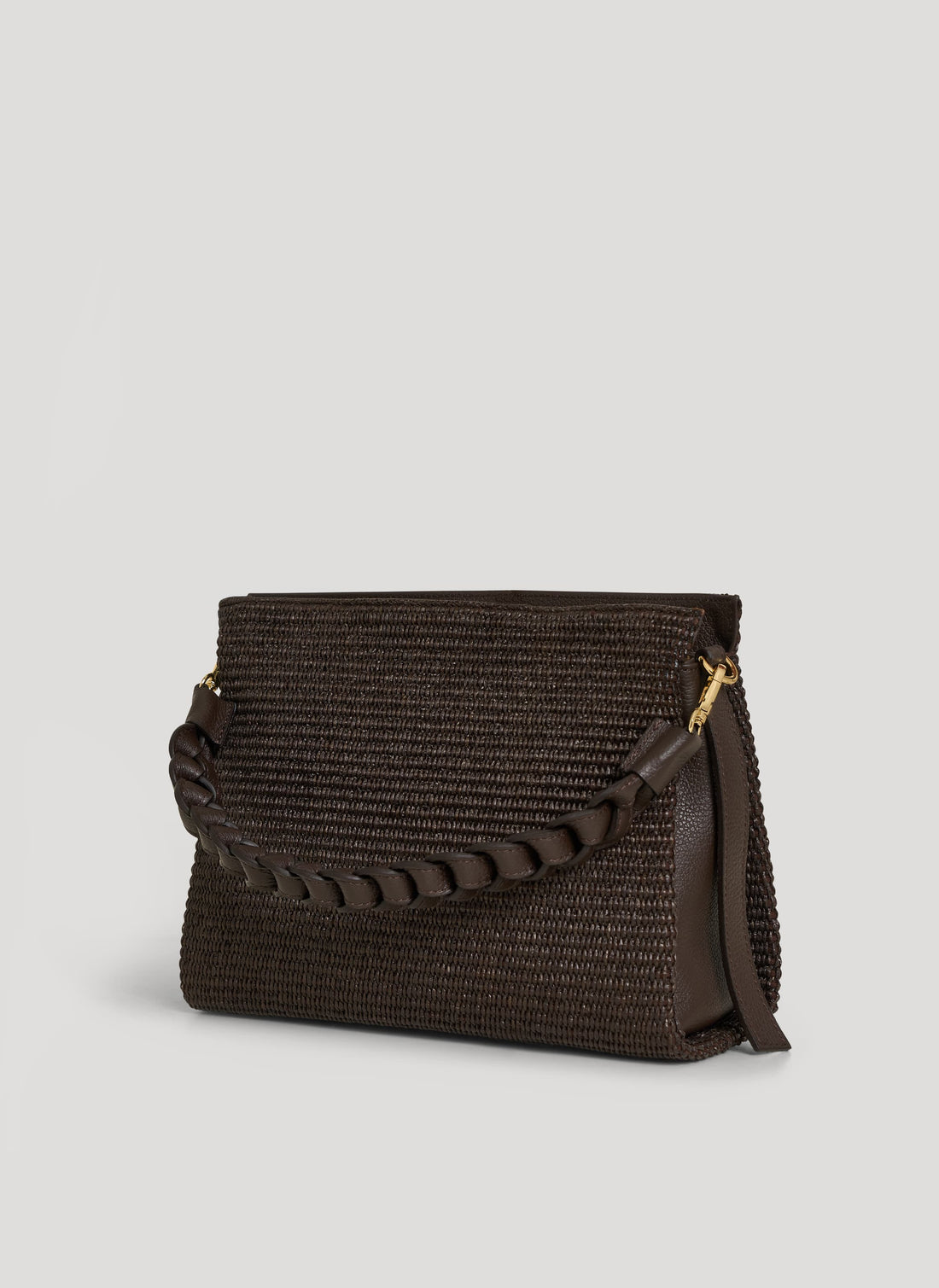 Borsa Braid in Pelle e Rafia Limited Edition Testa di Moro - Voemièn