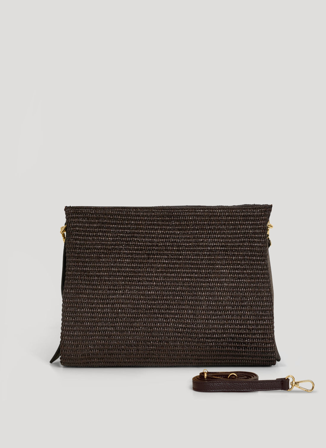 Borsa Braid in Pelle e Rafia Limited Edition Testa di Moro - Voemièn
