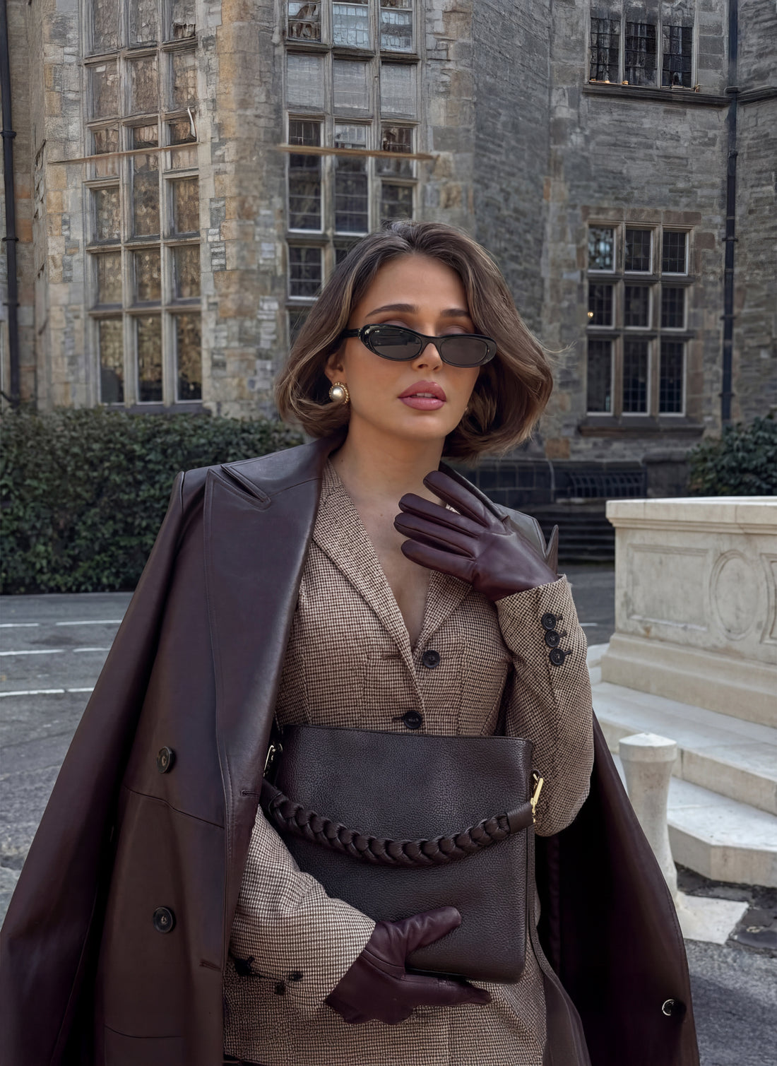 Braid bag in Orange Dollar leather