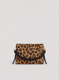 Borsa Braid Media Limited Edition in Pelle Calf Hair Leopardata