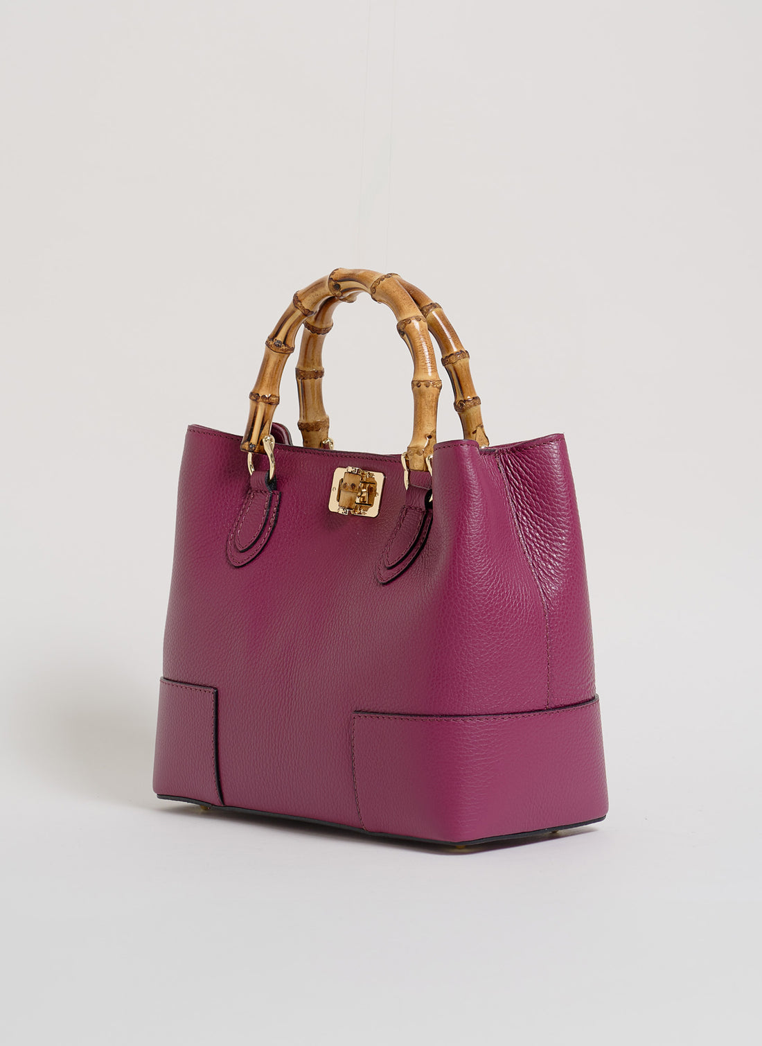 Borsa Bamboo Babe micro in pelle Dollaro Prugna