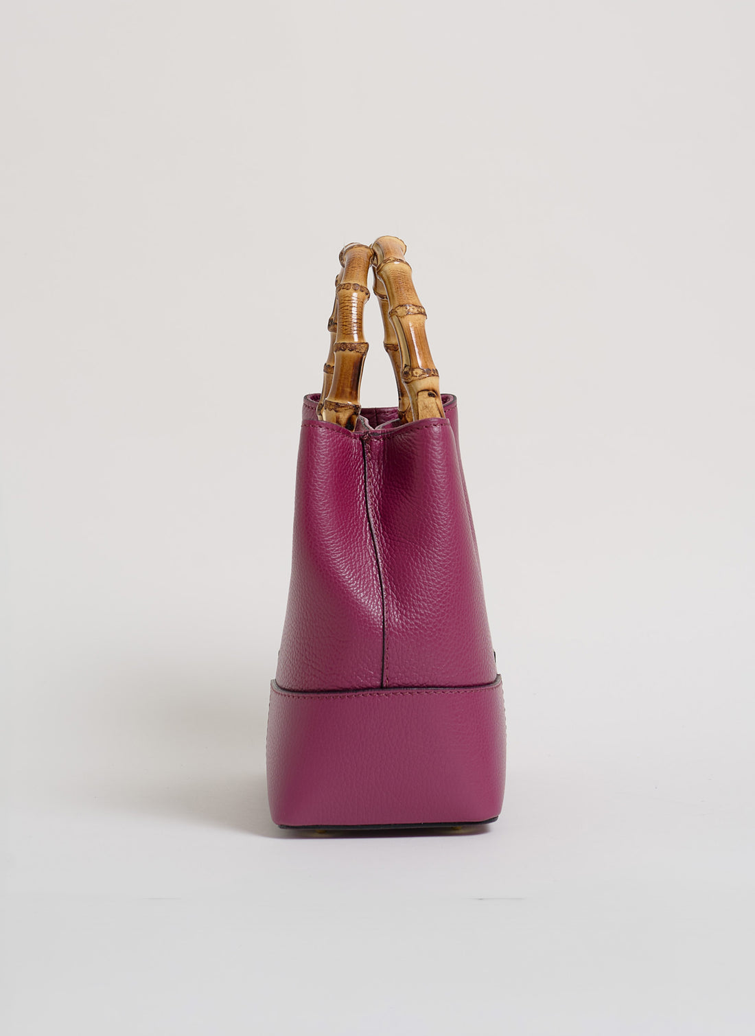 Borsa Bamboo Babe micro in pelle Dollaro Prugna