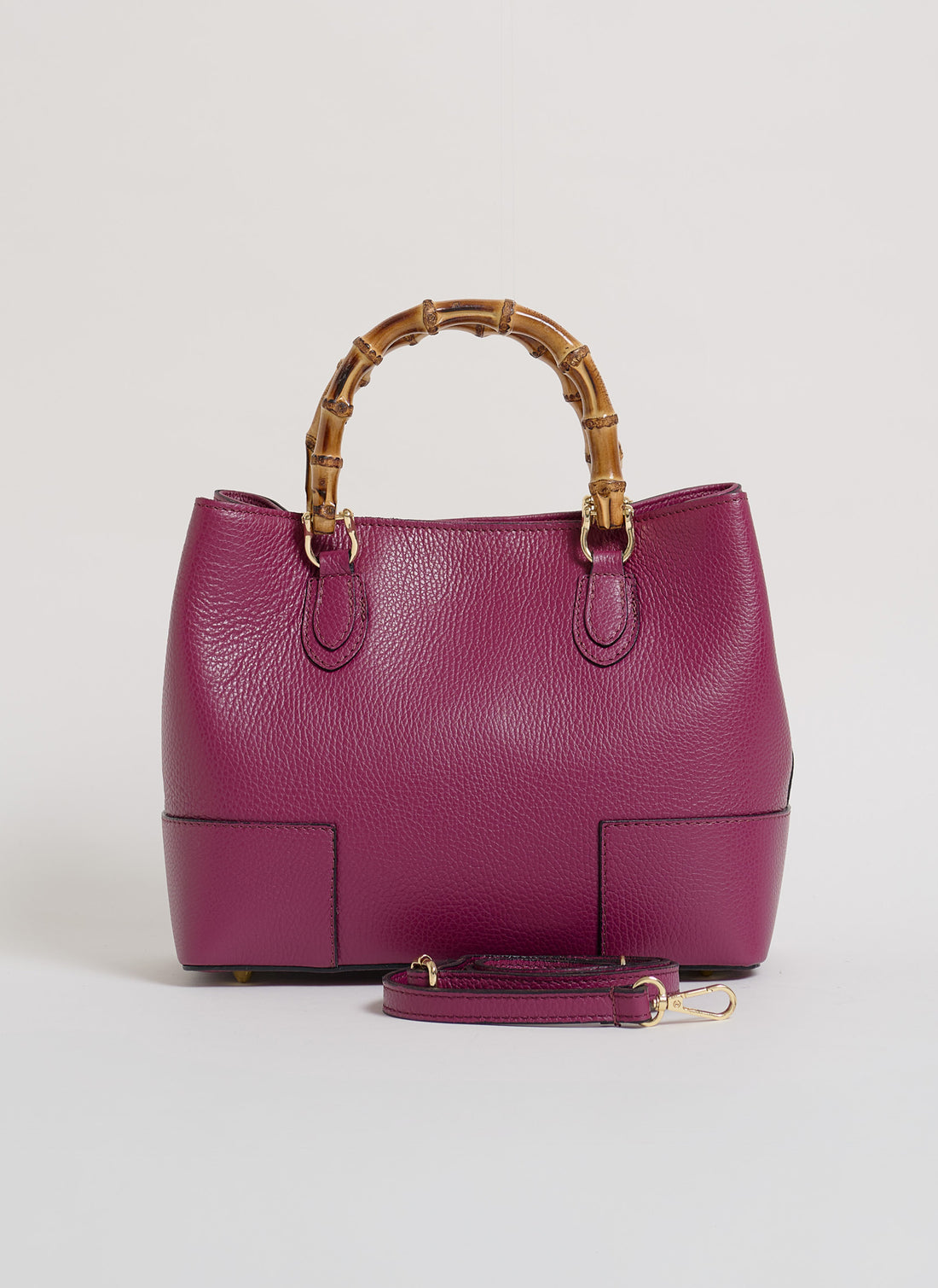 Borsa Bamboo Babe micro in pelle Dollaro Prugna