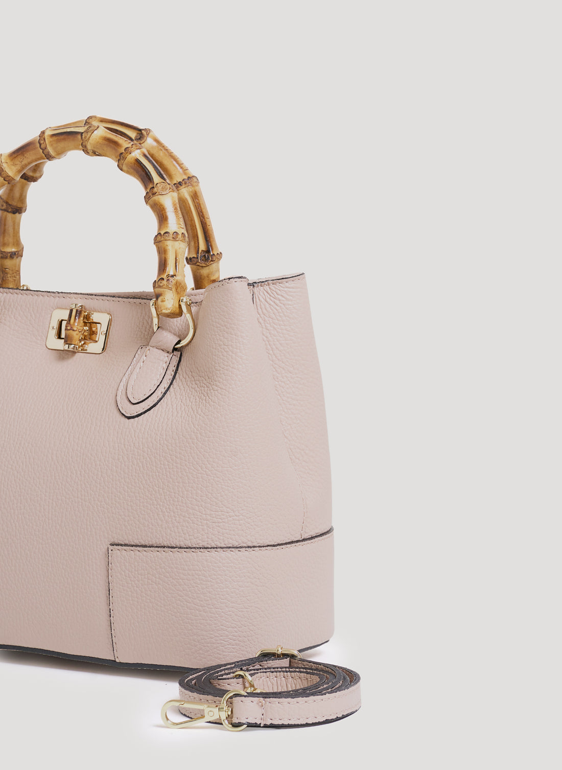 Borsa Bamboo Babe micro in pelle Dollaro Cipria