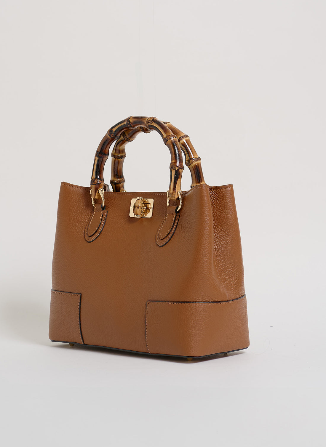 Borsa Bamboo Babe micro in pelle Dollaro Cuoio