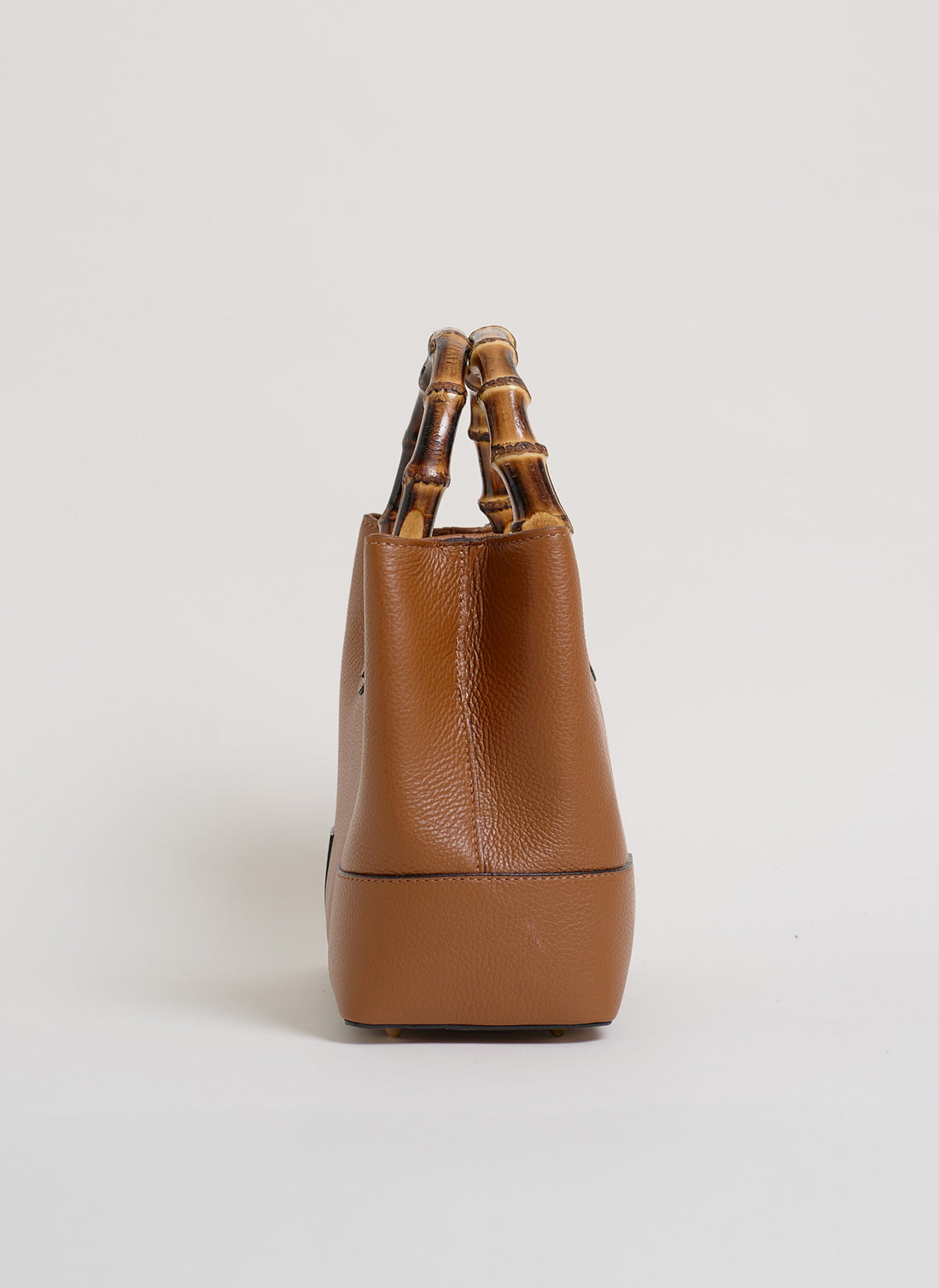 Borsa Bamboo Babe micro in pelle Dollaro Cuoio