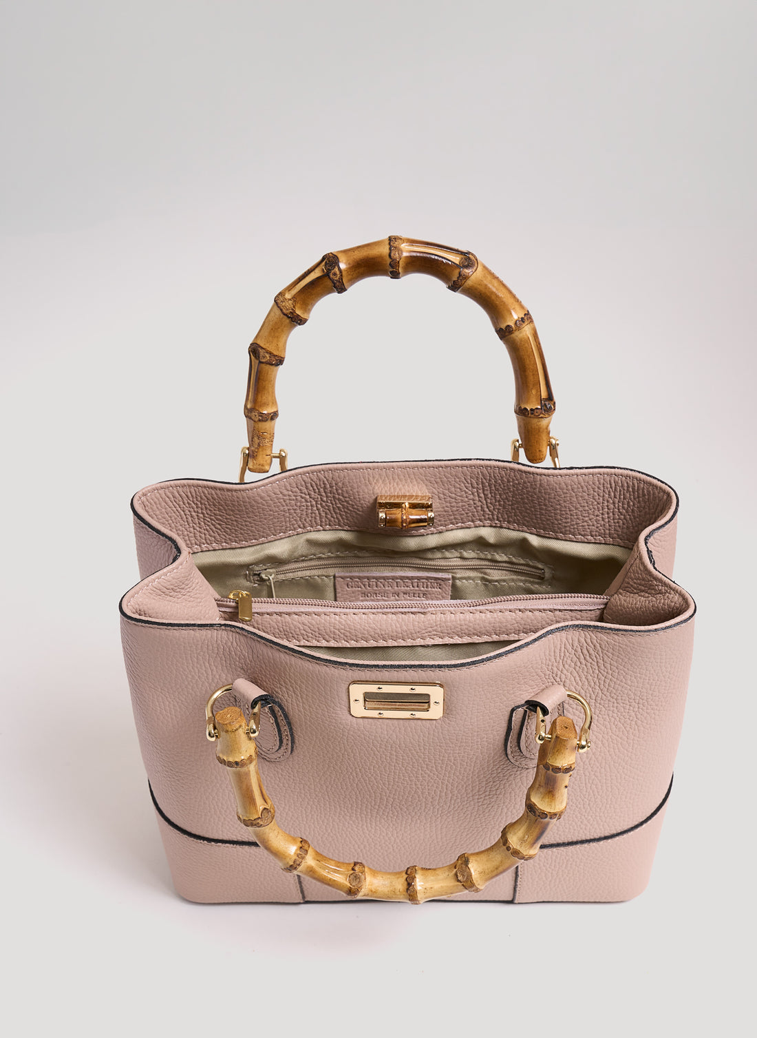 Borsa Bamboo Babe micro in pelle Dollaro Cipria