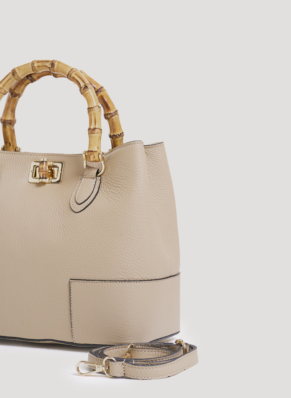 Borsa Bamboo Babe micro in pelle Dollaro Sabbia