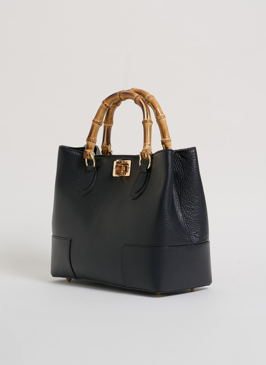 Borsa Bamboo Babe micro in pelle Dollaro Nera