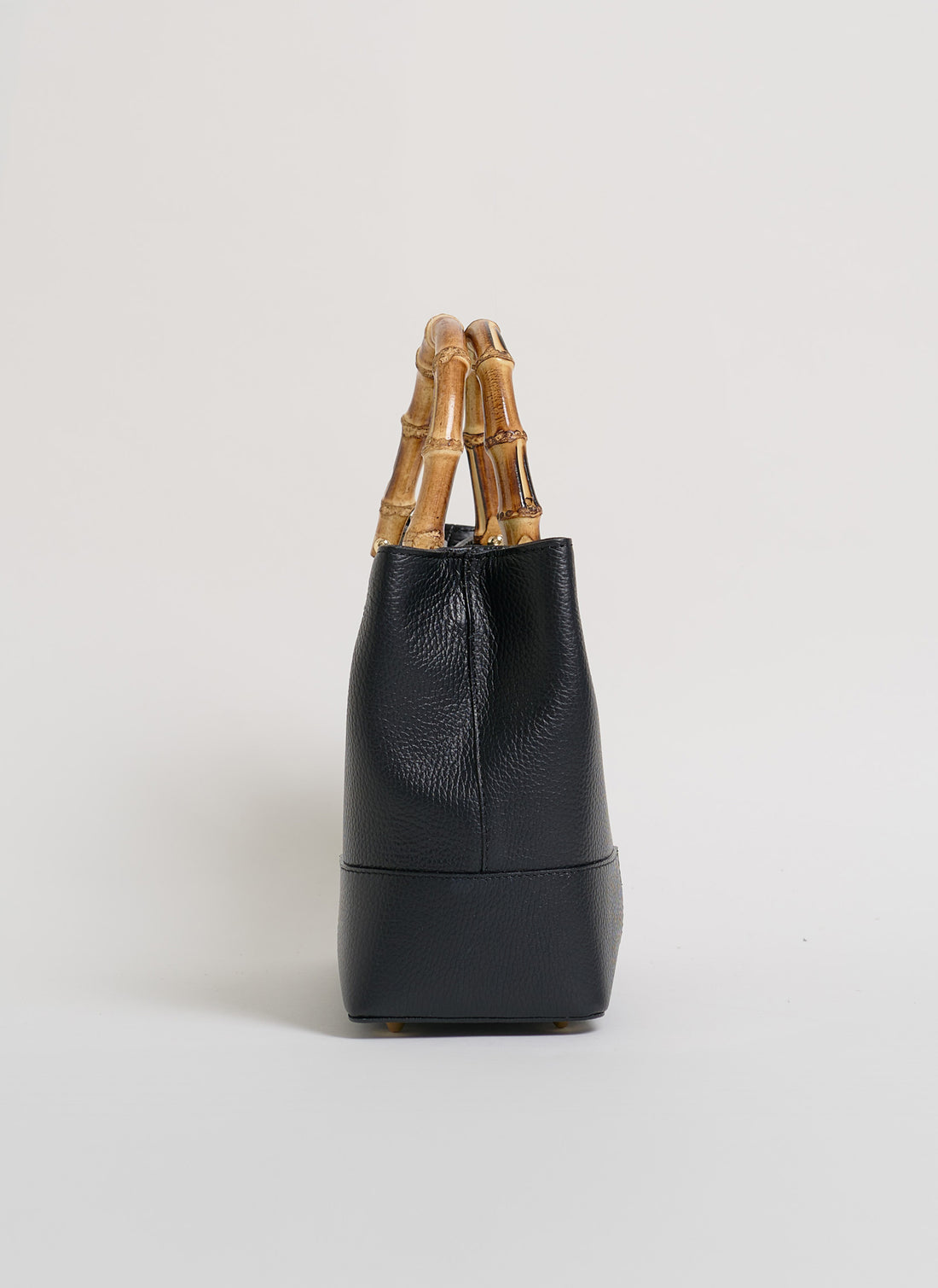 Borsa Bamboo Babe micro in pelle Dollaro Nera
