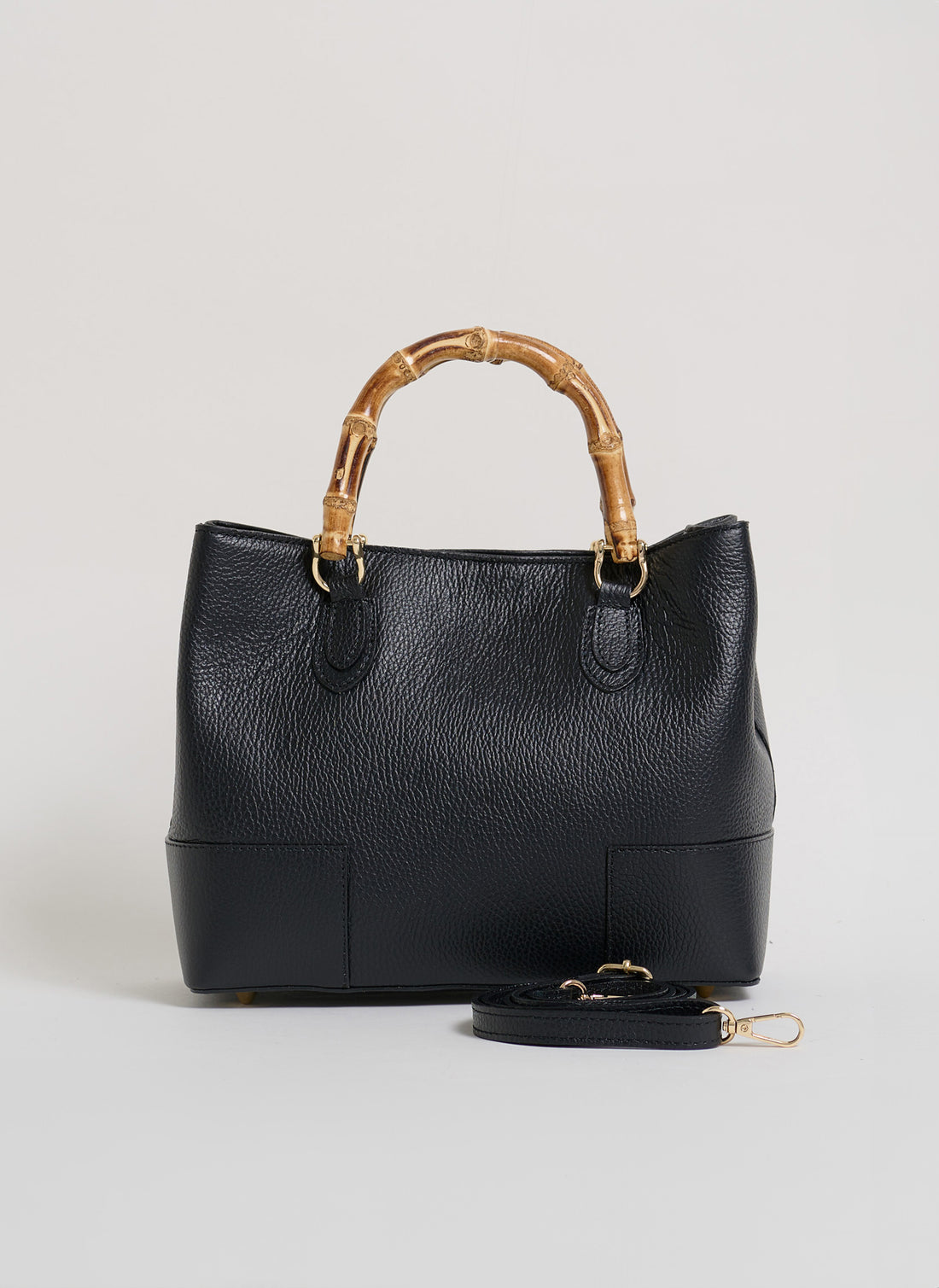 Borsa Bamboo Babe micro in pelle Dollaro Nera