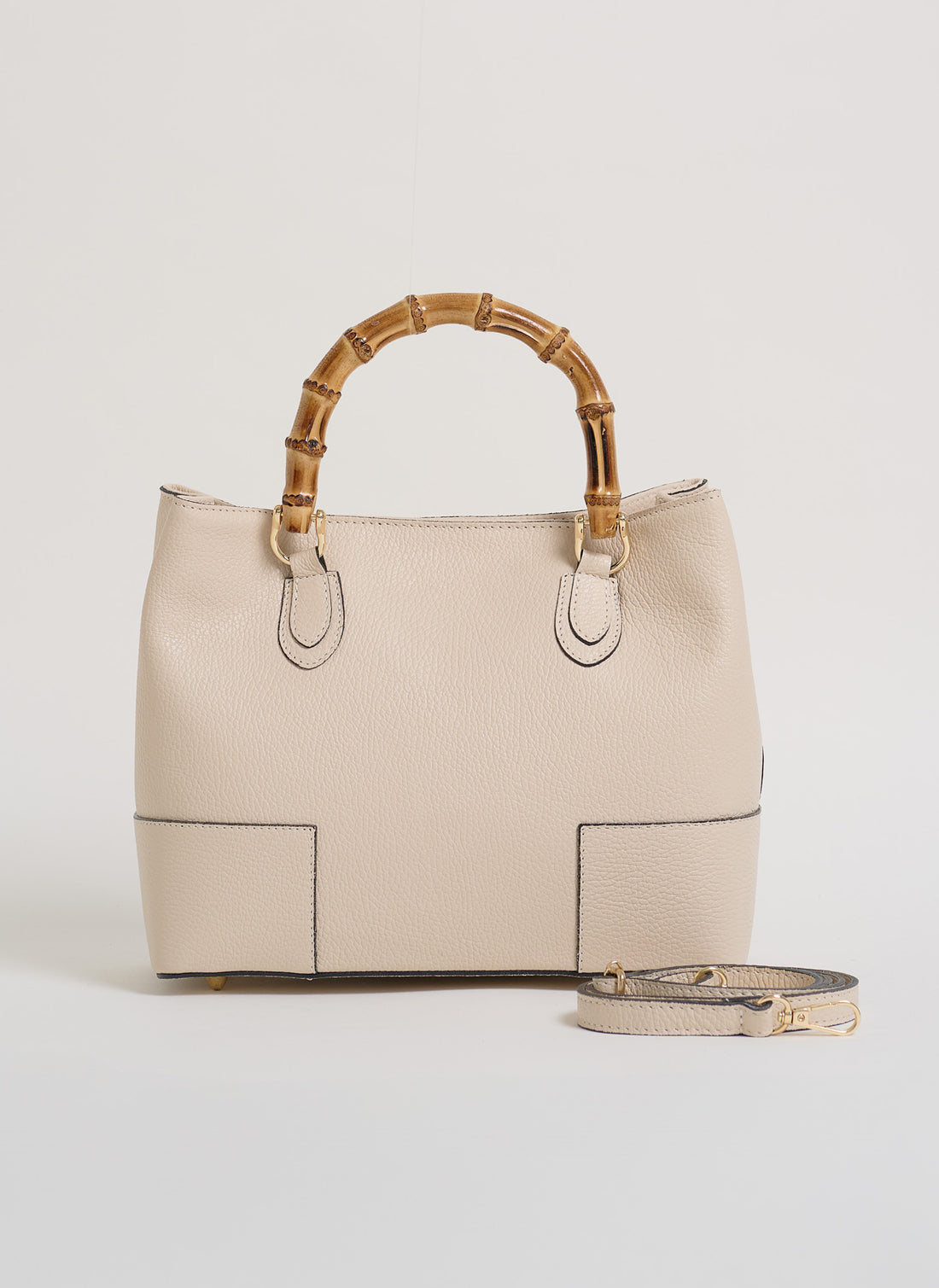 Borsa Bamboo Babe micro in pelle Dollaro Beige