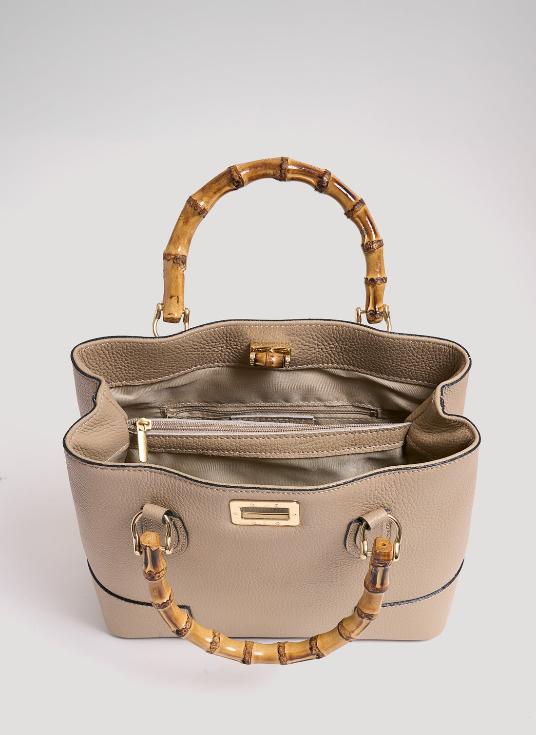 Borsa Bamboo Babe micro in pelle Dollaro Sabbia