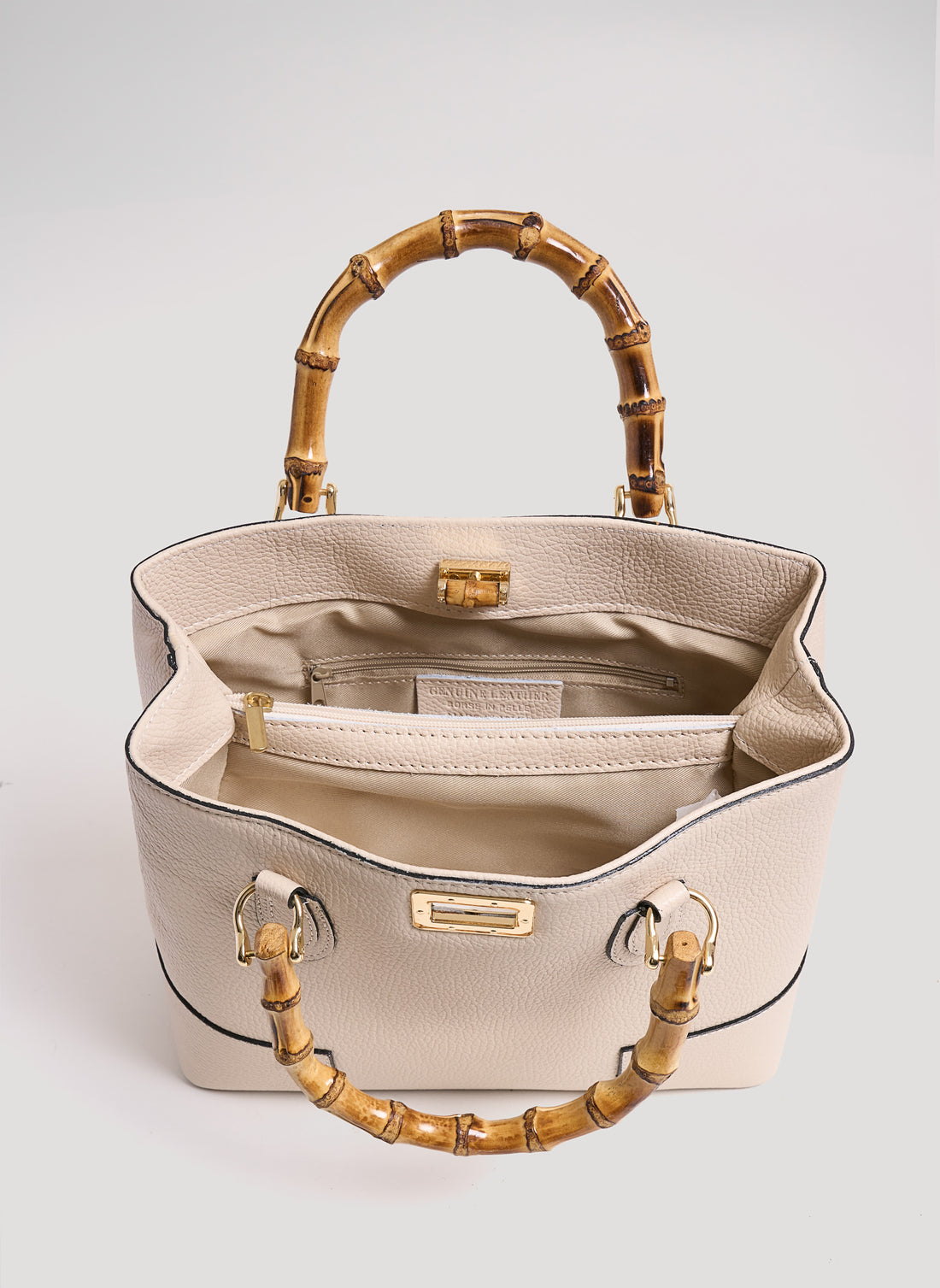 Borsa Bamboo Babe micro in pelle Dollaro Beige