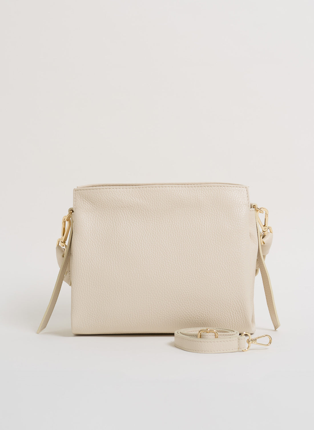 Borsa Braid Micro in pelle Dollaro Beige - Voemièn