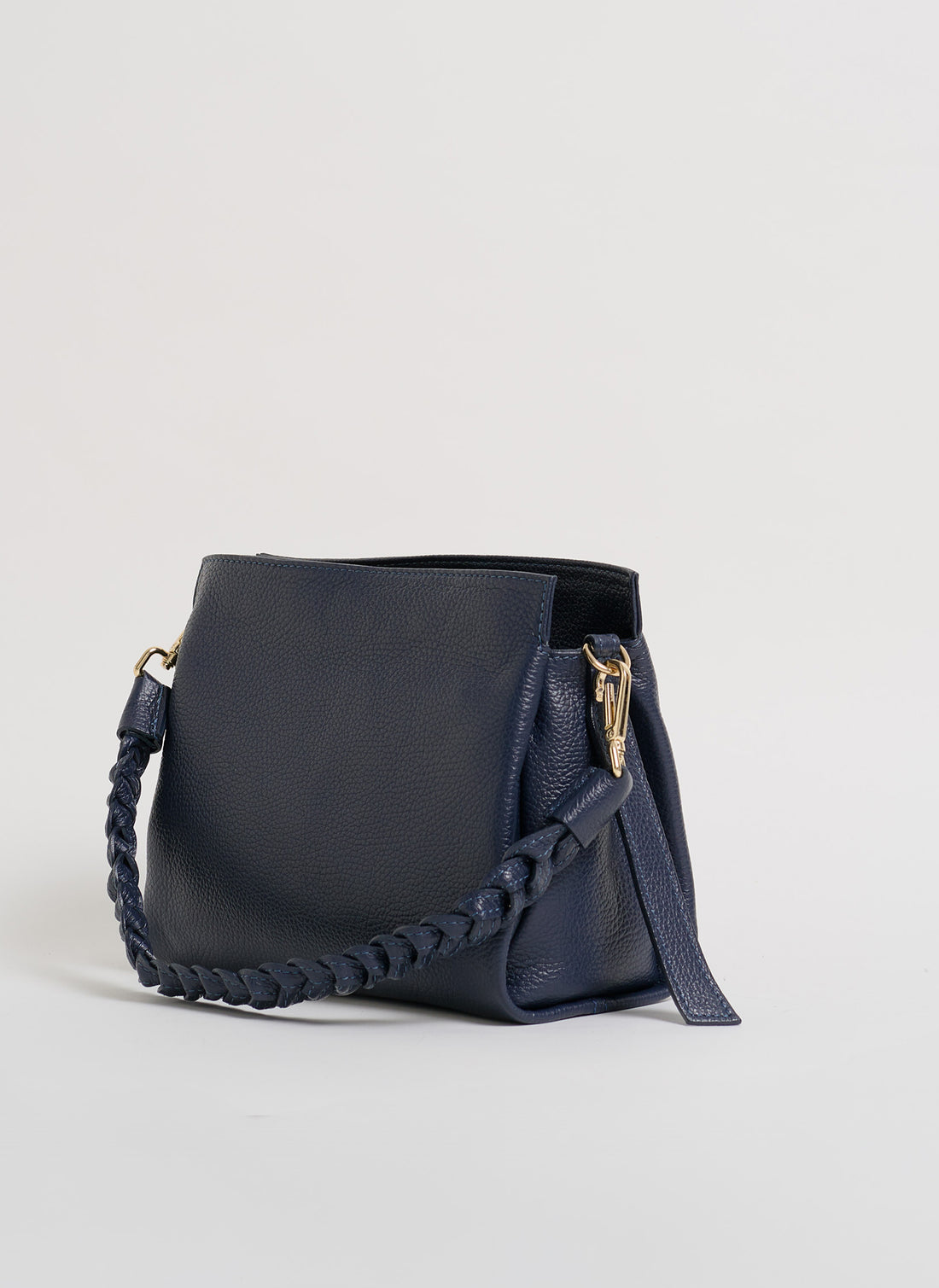 Braid Micro bag in Beige Dollaro leather