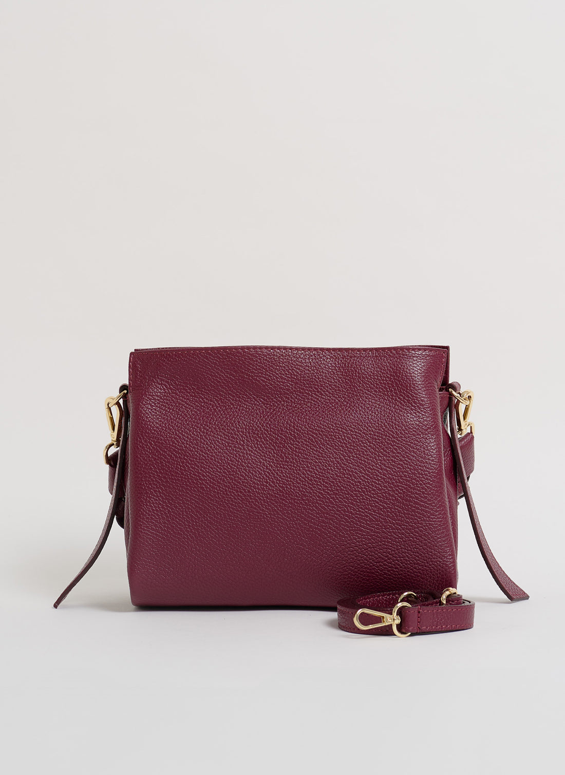 Borsa Braid Micro in pelle Dollaro Rosso Borgogna