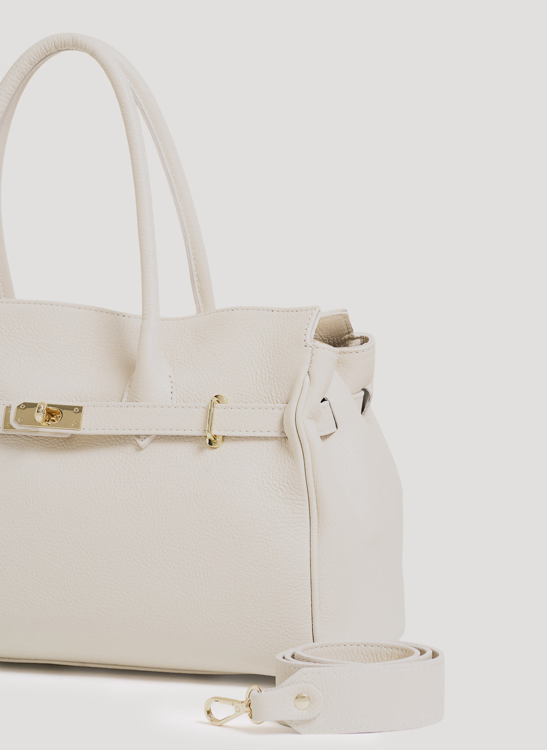 Borsa Burry in pelle Togo Beige