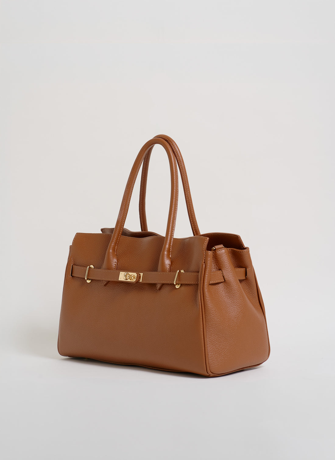 Borsa Burry in pelle Togo Cuoio