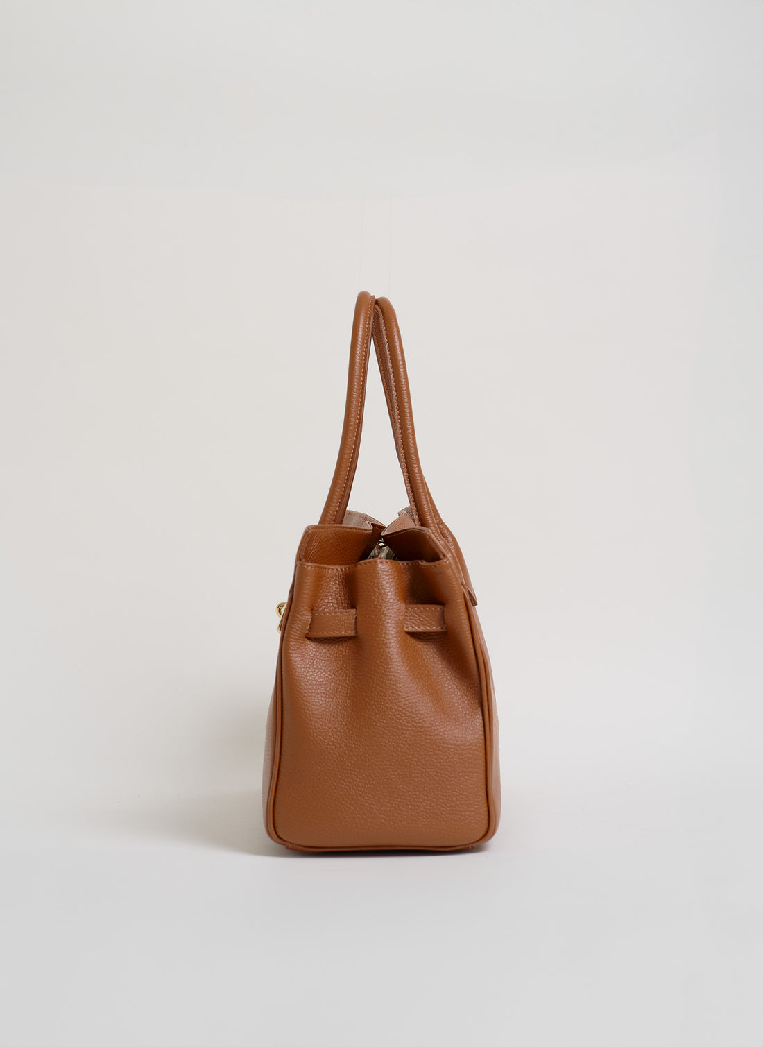 Borsa Burry in pelle Togo Cuoio
