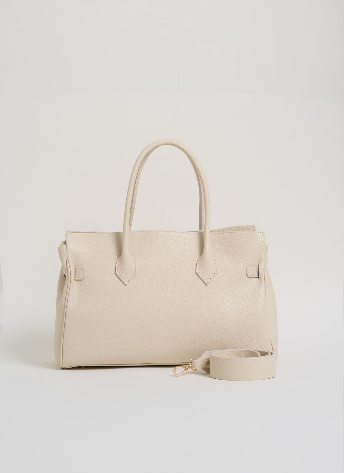 Borsa Burry in pelle Togo Beige
