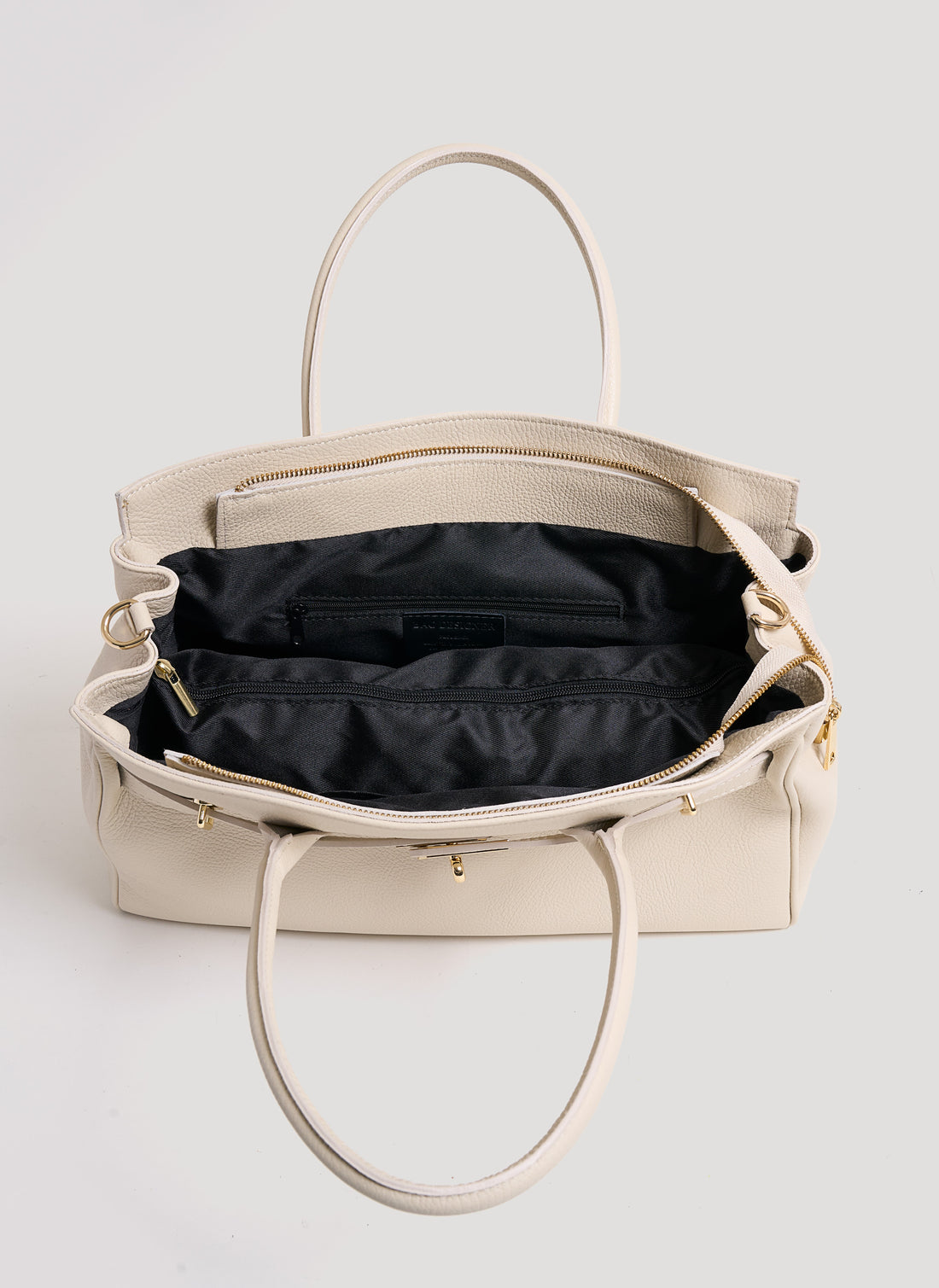 Borsa Burry in pelle Togo Beige