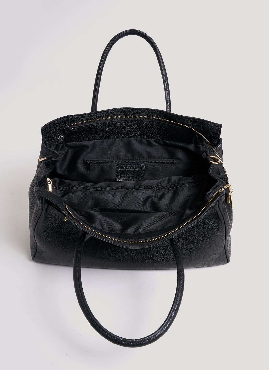 Borsa Burry in pelle Togo Nera