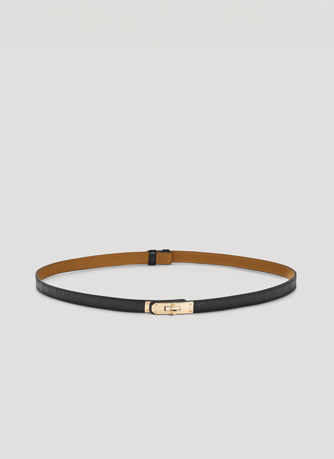 Cintura Baronne Limited Edition in pelle Coco Nera - Voemièn