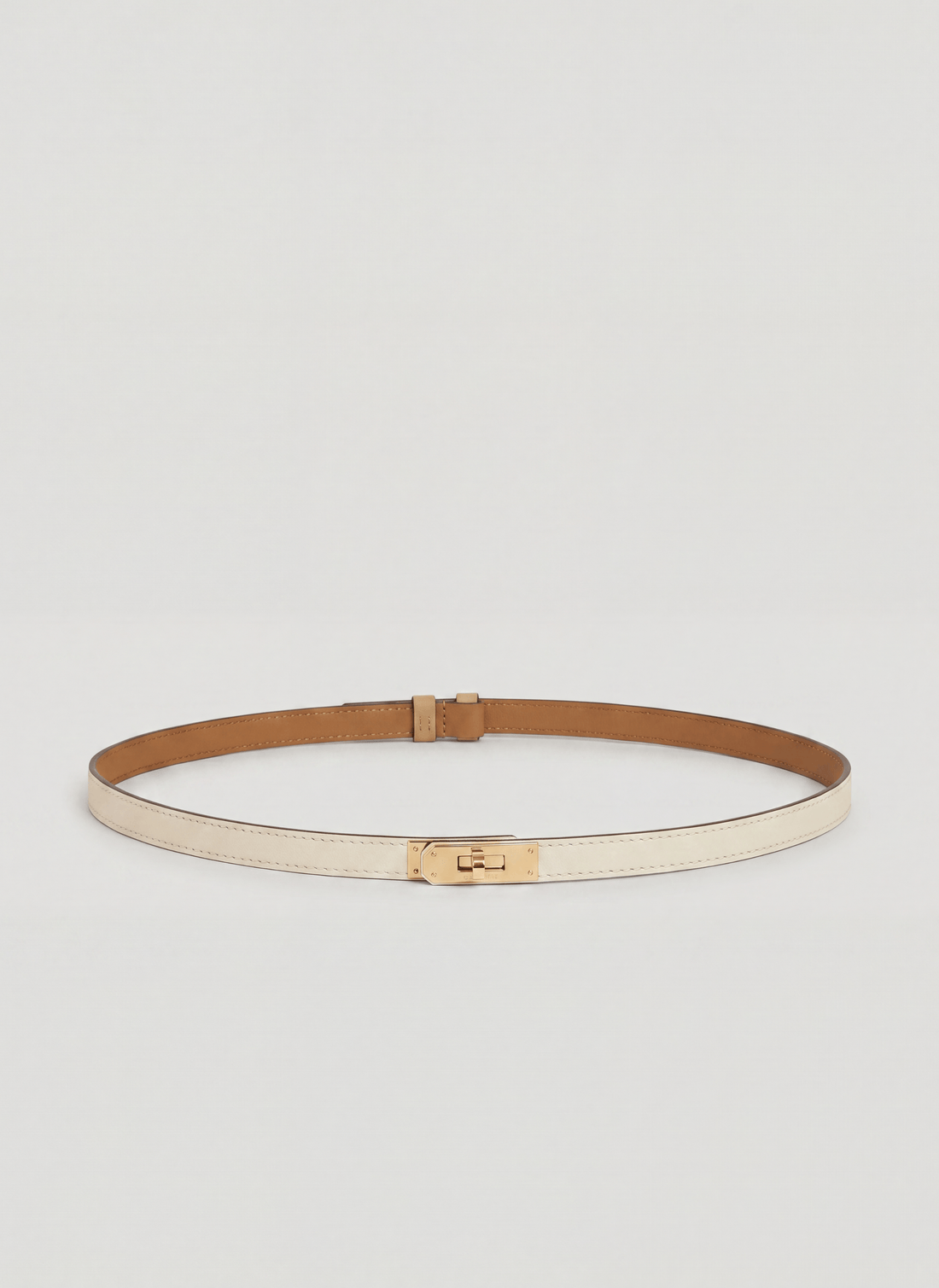 Cintura Baronne in pelle Crema - Voemièn