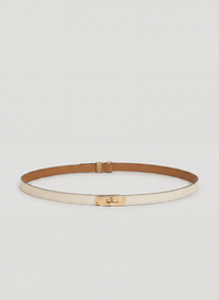 Cintura Baronne in pelle Crema